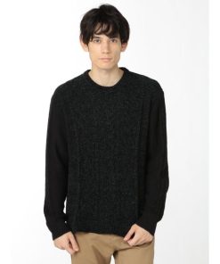 m.f.editorial m.f.エディトリアル ウォッシャブル アラン柄 クルーニット