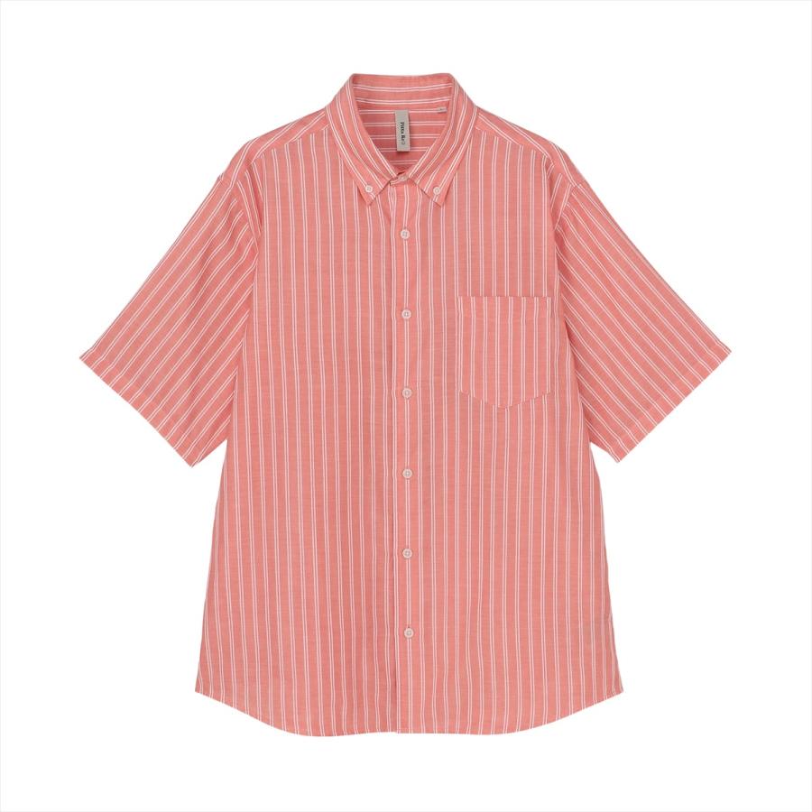 【Pitta Re:)】 Wガーゼ ボタンダウン衿 綿100% 半袖シャツ - 画像 (3)