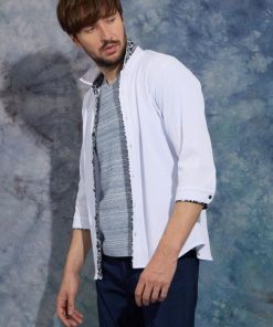 ランダムテレコ7分袖シャツ