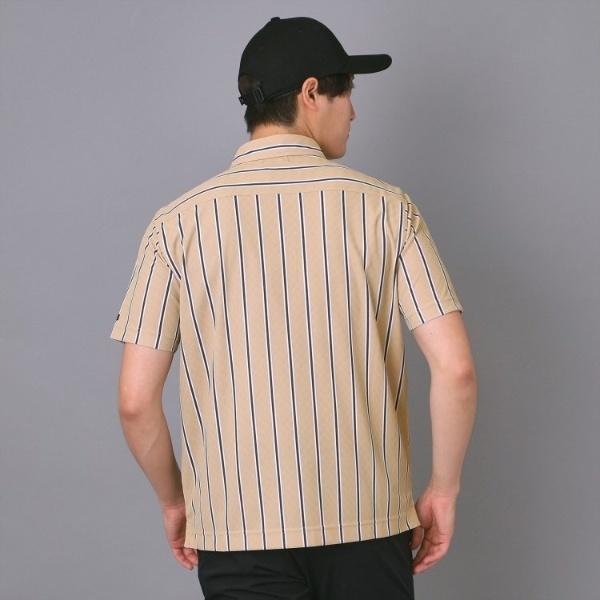 adabat 【新レーベル ADABAT NAVY】吸水速乾UVカット ワインシャンブレーストライプポロシャツ - 画像 (3)