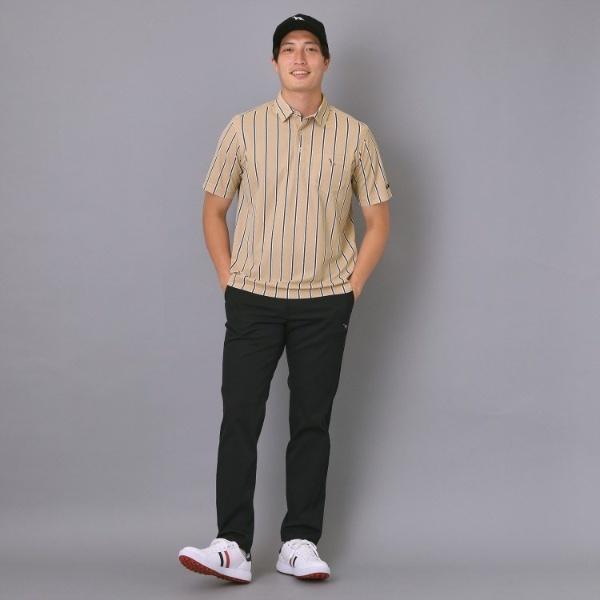 adabat 【新レーベル ADABAT NAVY】吸水速乾UVカット ワインシャンブレーストライプポロシャツ - 画像 (4)