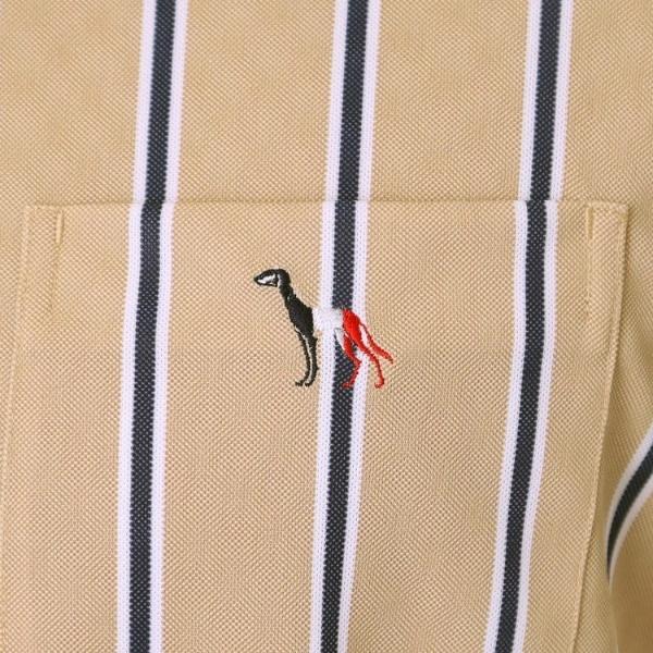 adabat 【新レーベル ADABAT NAVY】吸水速乾UVカット ワインシャンブレーストライプポロシャツ - 画像 (6)