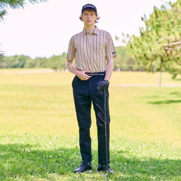 adabat 【新レーベル ADABAT NAVY】吸水速乾UVカット ワインシャンブレーストライプポロシャツ - 画像 (9)