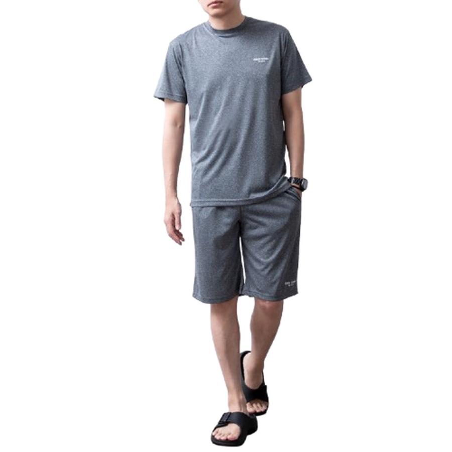 セットアップ メンズ 冷感 上下セット 部屋着 ルームウェア tシャツ 半袖 ストレッチ 吸水速乾