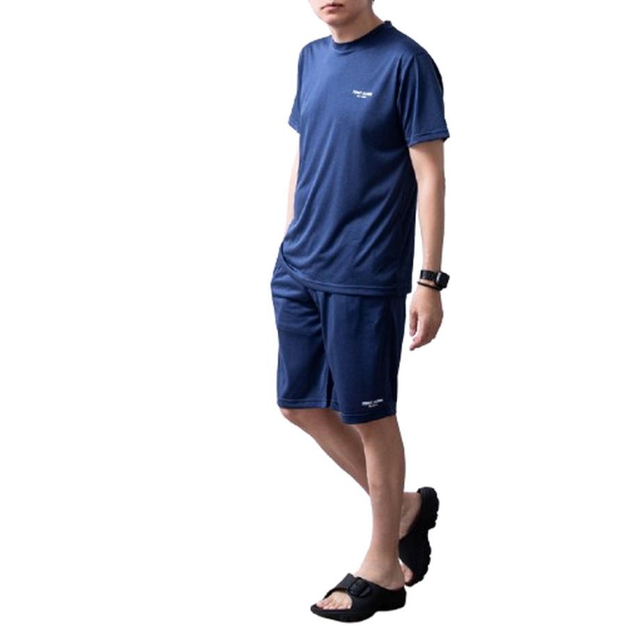 セットアップ メンズ 冷感 上下セット 部屋着 ルームウェア tシャツ 半袖 ストレッチ 吸水速乾 - 画像 (3)