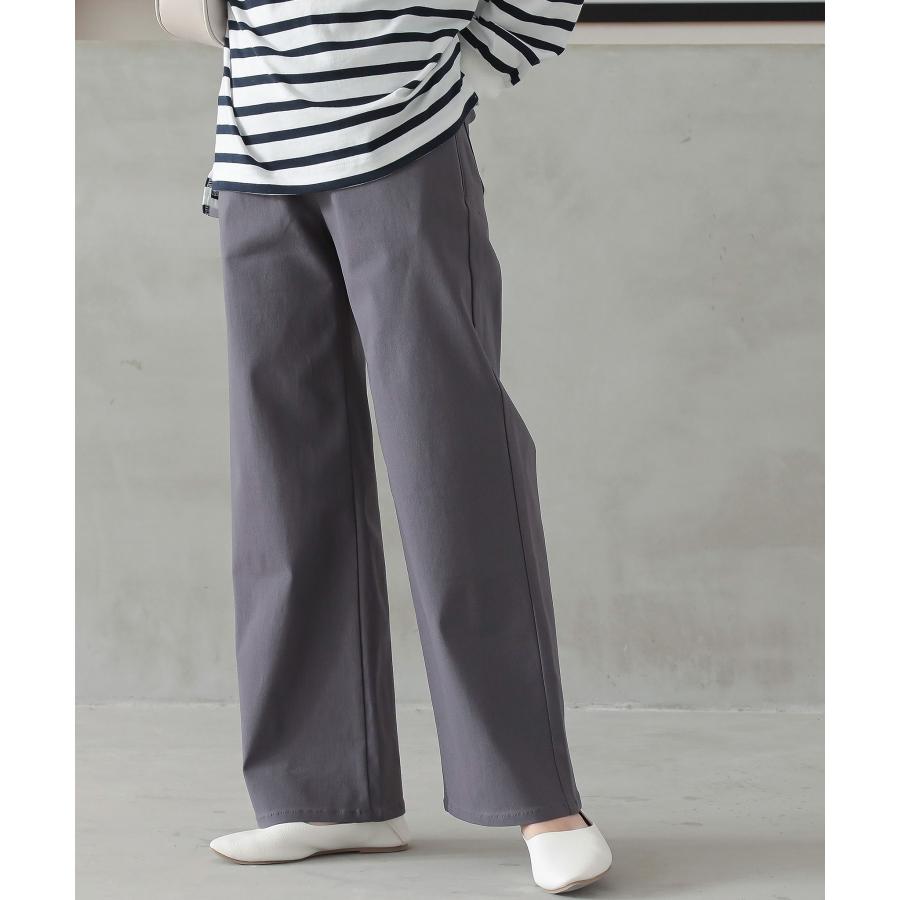 osharewalker ワイドパンツ レディース 50代 ボトムス ストレート ストレッチUV 丈長め 吸水速乾 フレキシン 返品交換不可 「期間限定送料無料」「メール便可」「10」 - 画像 (5)