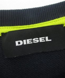 Q■ディーゼル/DIESEL デニムパッチワーク トレーナー■紺【メンズS】MENS/24【中古】