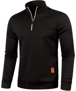 フリース セーター トレーナー ハーフジップ スウェット ゴルフウェア 長袖 メンズ アウトドア スポーツ(ライトグレー,  XL)