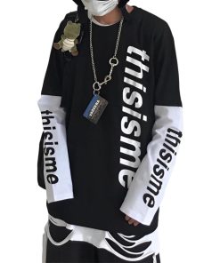 アスペルシオ 重ね着風 ロングスリーブ 袖ロゴ 英文字 プリント オシャレ カッコイイ トップス メンズ(ソプラノブラック, 2XL)