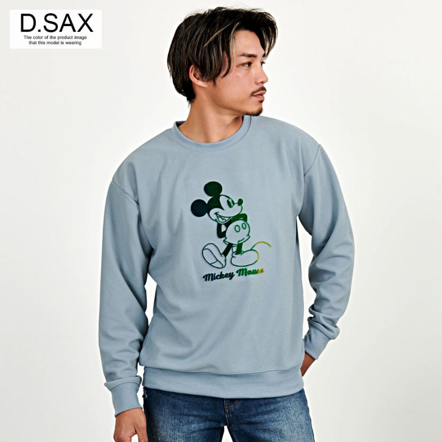 Disney ミッキー トレーナー メンズ DISNEY スウェット 大きいサイズ プルオーバー クルーネック ブランド 黒 - 画像 (8)