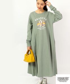 PEANUTS ワンピース スヌーピー ロングワンピース