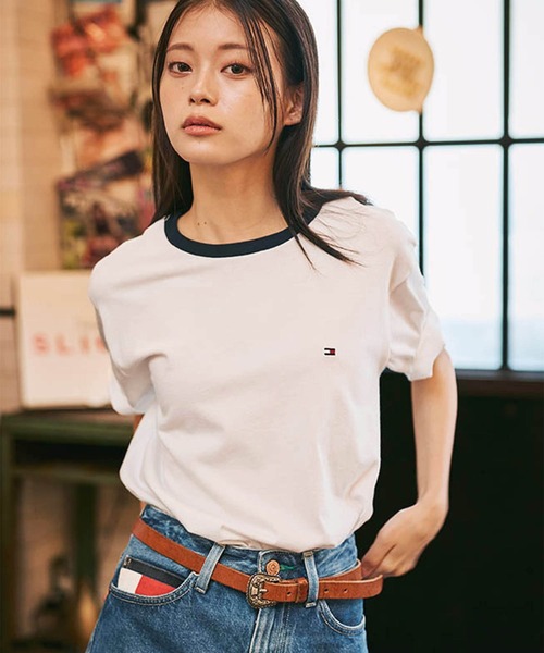 TOMMY HILFIGER tシャツ 「オンライン限定」「ユニセックス」トミーヒルフィガー80SリンガーTシャツ メンズ レディース - 画像 (3)