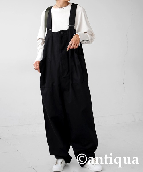 antiqua サロペット オーバーオール 綿100%ミリタリーサロペット レディース メンズ - 画像 (4)