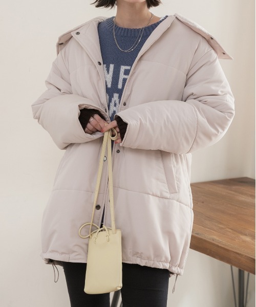 ad thie ダウンコート ダウンジャケット スタンドカラー エコダウンコート レディース - 画像 (4)
