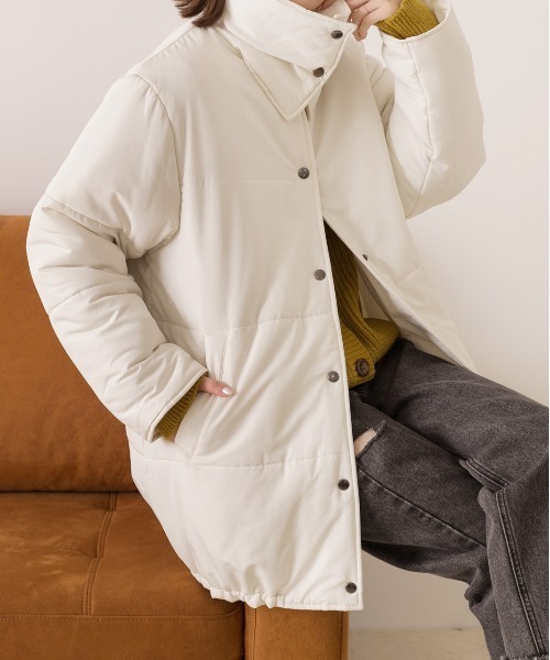 ad thie ダウンコート ダウンジャケット スタンドカラー エコダウンコート レディース - 画像 (2)