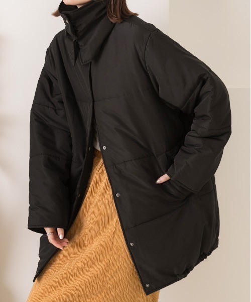 ad thie ダウンコート ダウンジャケット スタンドカラー エコダウンコート レディース - 画像 (3)