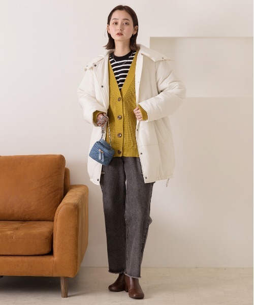 ad thie ダウンコート ダウンジャケット スタンドカラー エコダウンコート レディース - 画像 (5)