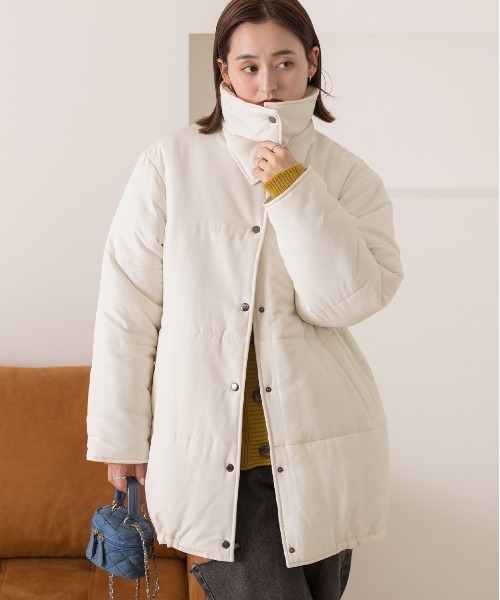 ad thie ダウンコート ダウンジャケット スタンドカラー エコダウンコート レディース - 画像 (6)