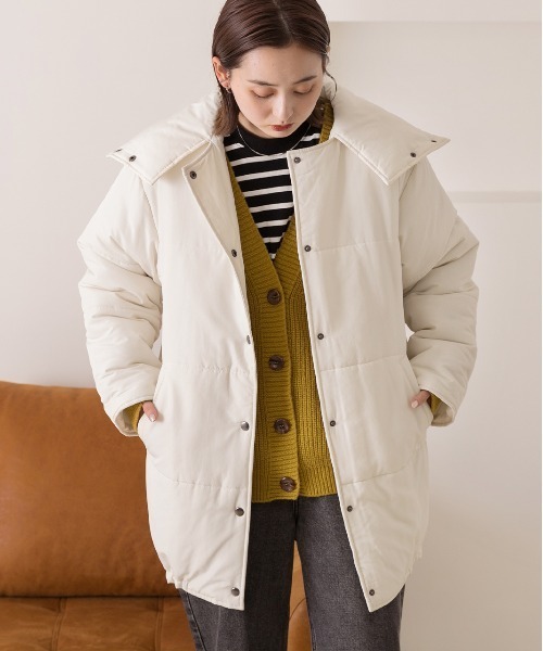 ad thie ダウンコート ダウンジャケット スタンドカラー エコダウンコート レディース - 画像 (8)