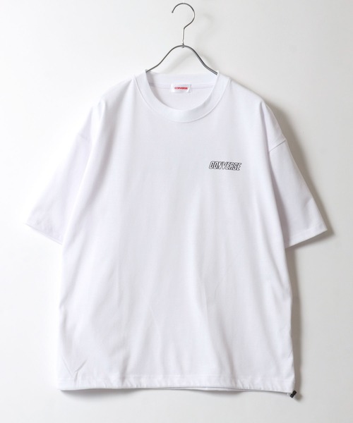 CONVERSE tシャツ CONVERSE/コンバース UVカット 接触冷感 シューズイラストバックプリント 裾ドローコード付半袖Tシャツ レディース メンズ - 画像 (9)