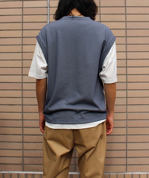 Disney tシャツ 「DISNEY/ディズニー」ミッキーマウス ワンポイント刺繍配色ポンチレイヤードTシャツ メンズ レディース - 画像 (3)