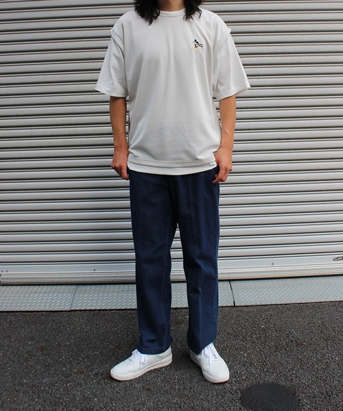 Disney tシャツ 「DISNEY/ディズニー」ミッキーマウス ワンポイント刺繍配色ポンチレイヤードTシャツ メンズ レディース - 画像 (8)