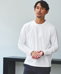 green label relaxing tシャツ 「WEB限定」JUST fit ジャケイン クルーネック 長袖 Tシャツ -吸水速乾・抗菌- メンズ