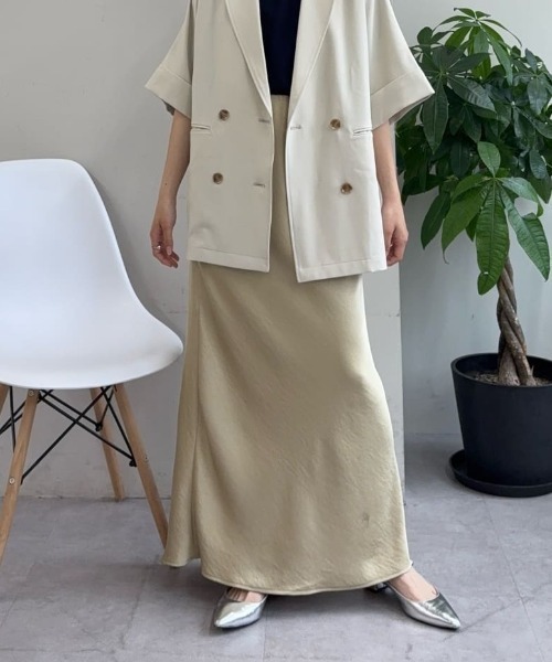 CIAOPANIC TYPY スカート 「華奢見えが叶う」スタイルアップサテンスカート - 画像 (7)