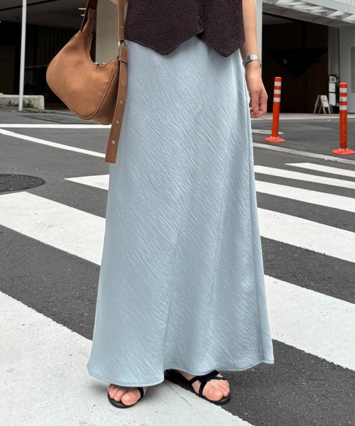 CIAOPANIC TYPY スカート 「華奢見えが叶う」スタイルアップサテンスカート - 画像 (9)