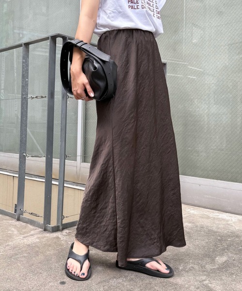 CIAOPANIC TYPY スカート 「華奢見えが叶う」スタイルアップサテンスカート - 画像 (5)