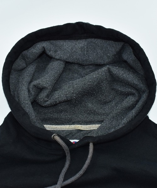 Champion パーカー 「ヴィンテージ古着」Champion 目つき ロゴ刺繍 切り返し スウェットパーカー メンズ レディース - 画像 (6)