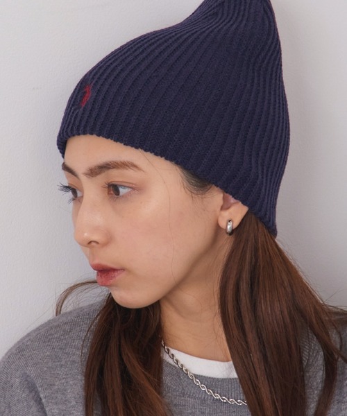 U.S. POLO ASSN. ニット帽 ニットキャップ 「U.S. ASSN.」ワンポイント刺繍リブビーニーニットワッチ レディース メンズ - 画像 (6)
