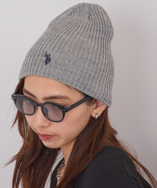 U.S. POLO ASSN. ニット帽 ニットキャップ 「U.S. ASSN.」ワンポイント刺繍リブビーニーニットワッチ レディース メンズ - 画像 (4)