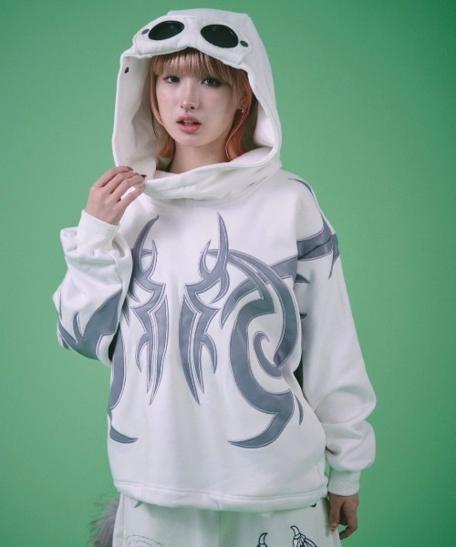 GALFY パーカー 「GALFY」探検メガネ部族パーカー / 「ガルフィー」ロゴ長袖パーカー メンズ レディース - 画像 (2)