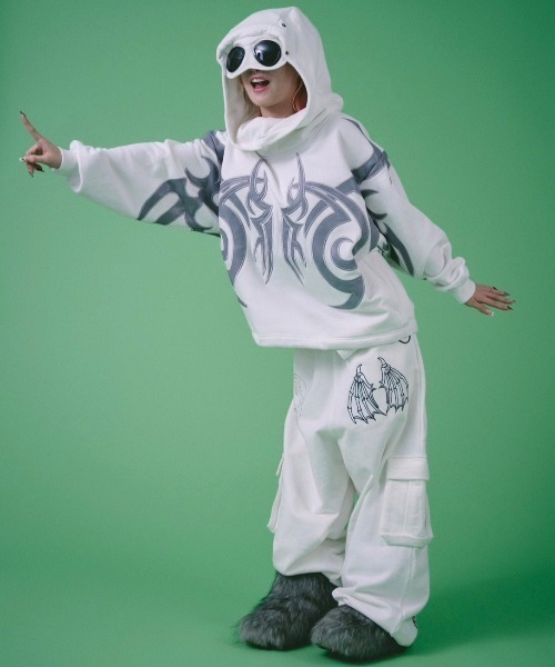 GALFY パーカー 「GALFY」探検メガネ部族パーカー / 「ガルフィー」ロゴ長袖パーカー メンズ レディース - 画像 (3)