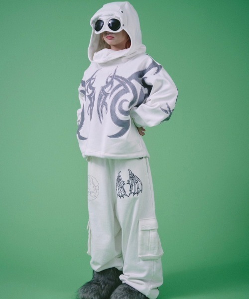 GALFY パーカー 「GALFY」探検メガネ部族パーカー / 「ガルフィー」ロゴ長袖パーカー メンズ レディース - 画像 (6)