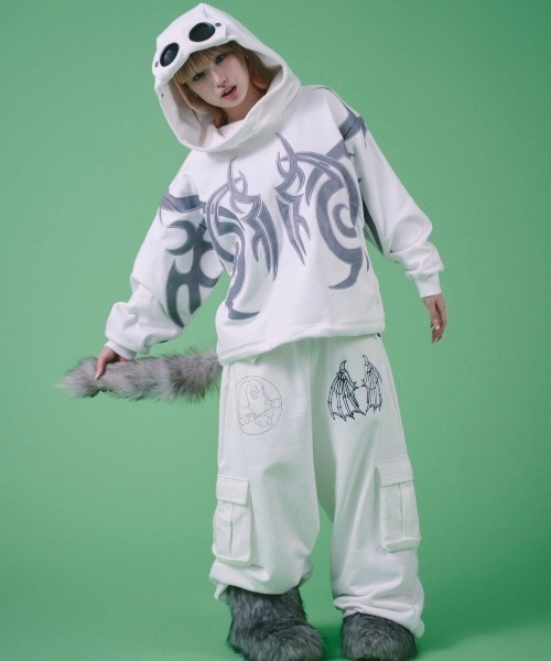 GALFY パーカー 「GALFY」探検メガネ部族パーカー / 「ガルフィー」ロゴ長袖パーカー メンズ レディース - 画像 (5)