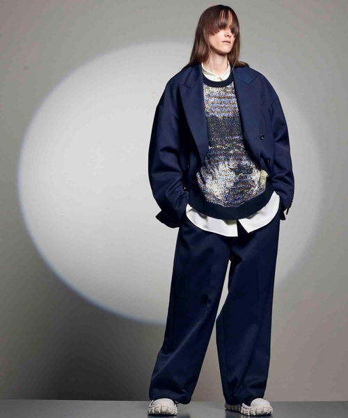 MAISON SPECIAL シャツ 「UNISEX」4 Colors Chambray Washable Wool Prime-Over Regular Collar Shirt - 画像 (5)