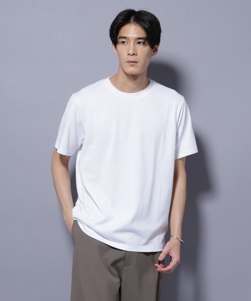 NANO universe tシャツ Anti Soaked(R) 汗染み防止 クルーネック レギュラーシルエットTシャツ メンズ