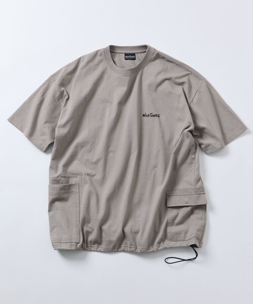 FREAK'S STORE tシャツ 限定展開 WILD THINGS×FREAK'S STORE/ワイルドシングス 別注 ビッグシルエット サイドポケット ヘムコード Tシャツ - 画像 (6)