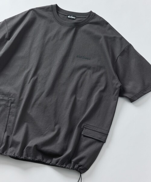 FREAK'S STORE tシャツ 限定展開 WILD THINGS×FREAK'S STORE/ワイルドシングス 別注 ビッグシルエット サイドポケット ヘムコード Tシャツ - 画像 (4)