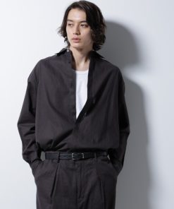 NANO universe シャツ 「BELGIUM LINEN FABRICS」リネンコットンレギュラーシャツ メンズ