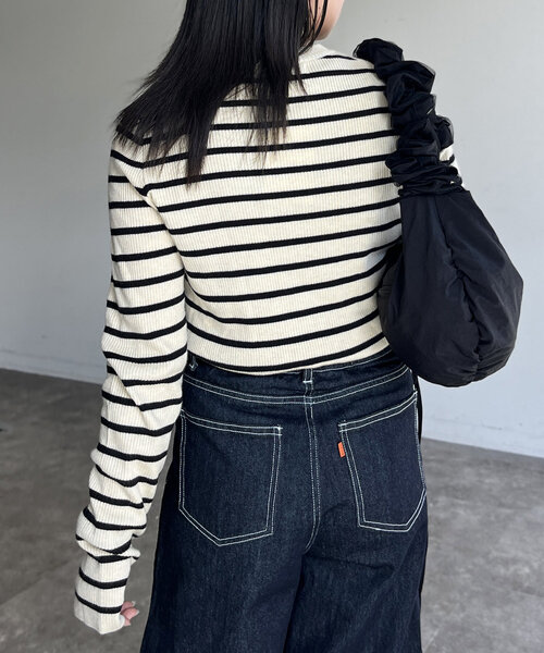 U.S. POLO ASSN. 「U.S. ASSN.」 長袖ニット FREE ネイビー レディース - 画像 (4)