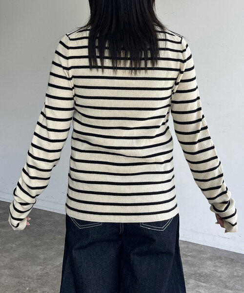 U.S. POLO ASSN. 「U.S. ASSN.」 長袖ニット FREE ネイビー レディース - 画像 (8)