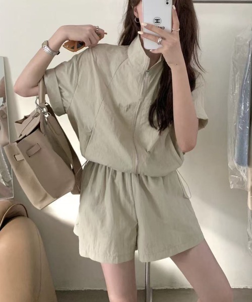 セットアップ 「セットアップ」トラックジャケット+ショートパンツ レディース - 画像 (5)