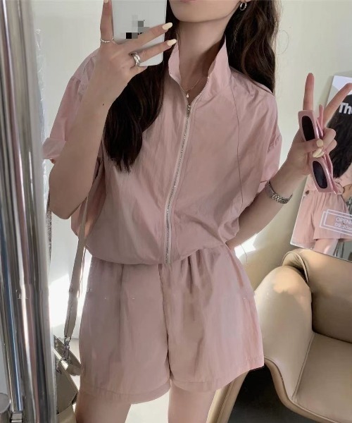 セットアップ 「セットアップ」トラックジャケット+ショートパンツ レディース - 画像 (6)