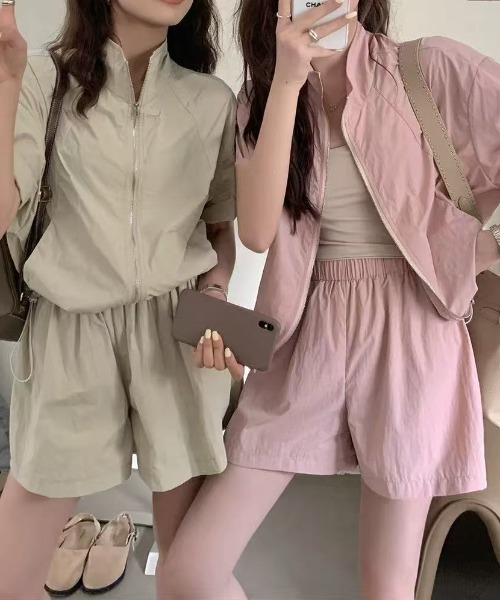 セットアップ 「セットアップ」トラックジャケット+ショートパンツ レディース - 画像 (8)