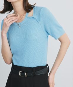 ad thie ニット セーター ショルダースリット デザインニット レディース