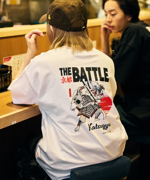 FREAK'S STORE tシャツ 限定展開 牛カツ京都勝牛×FREAK'S 別注 ビッグシルエット バックプリント Tシャツ / JAPAN ART メンズ レデ - 画像 (7)