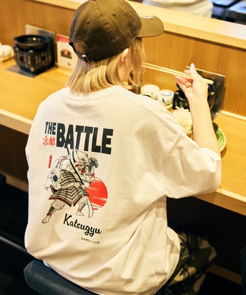 FREAK'S STORE tシャツ 限定展開 牛カツ京都勝牛×FREAK'S 別注 ビッグシルエット バックプリント Tシャツ / JAPAN ART メンズ レデ - 画像 (9)